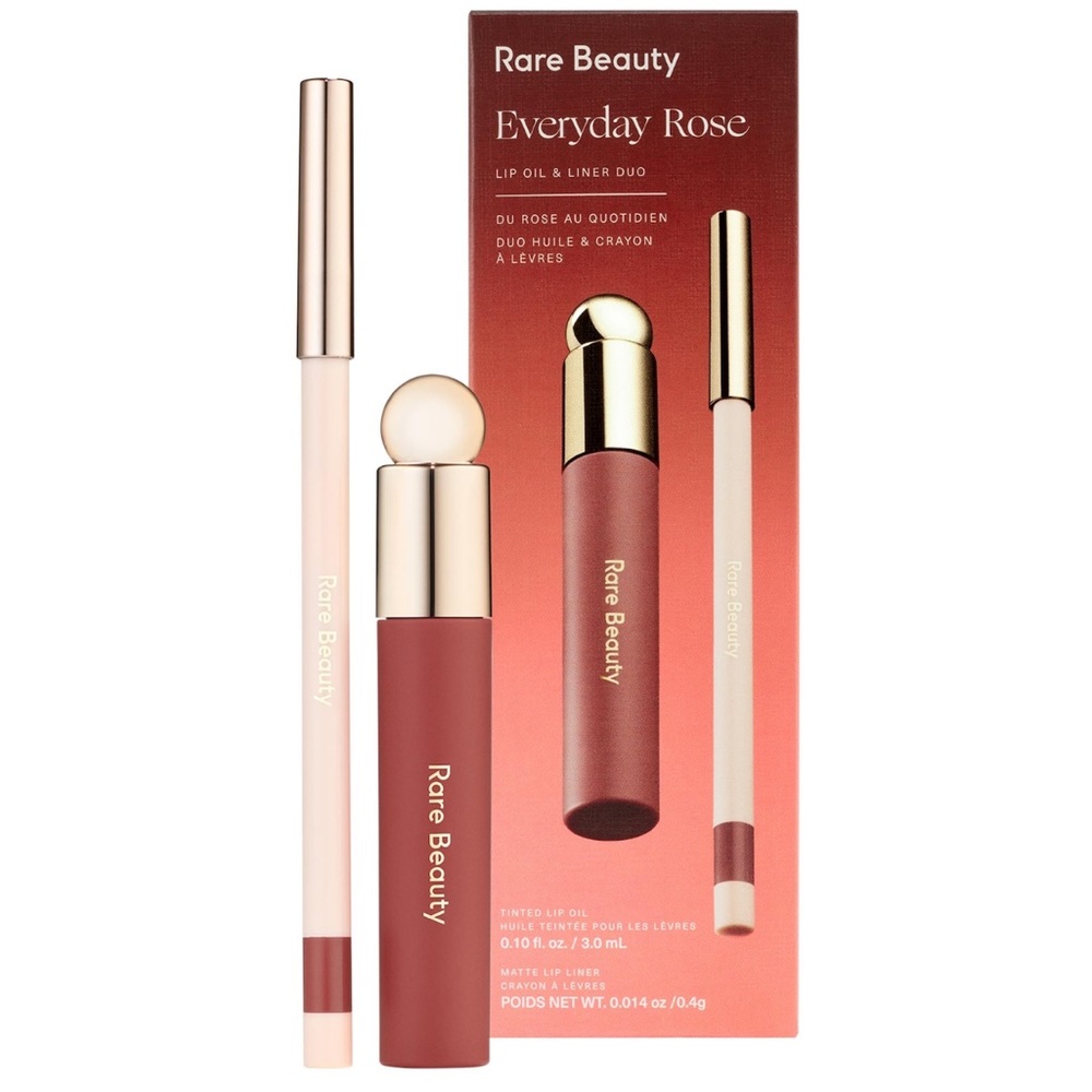 Rare Beauty everyday rose lip oil & liner duo